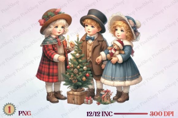 Download Vintage Christmas Children - Vintage Collection