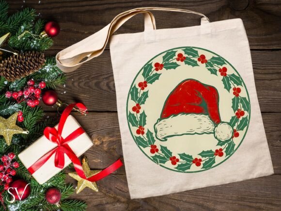 Download Vintage Santa Hat Christmas Medallion - Vintage Collection