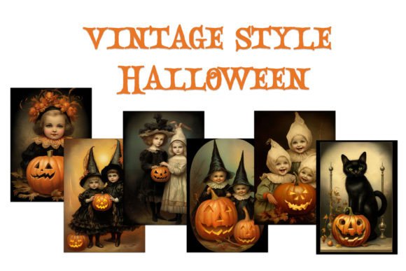 Download Vintage Victorian Style Halloween Cards - Vintage Collection