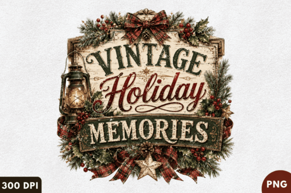 Download Vintage Holiday Memories Rustic Christma - Vintage Collection