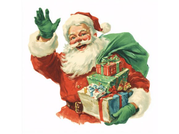 Download 15 JPG Vintage Santa Christmas Set - Vintage Collection