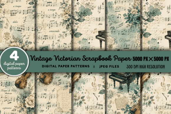 Download Vintage Victorian Scrapbook Pattern 9 - Vintage Collection