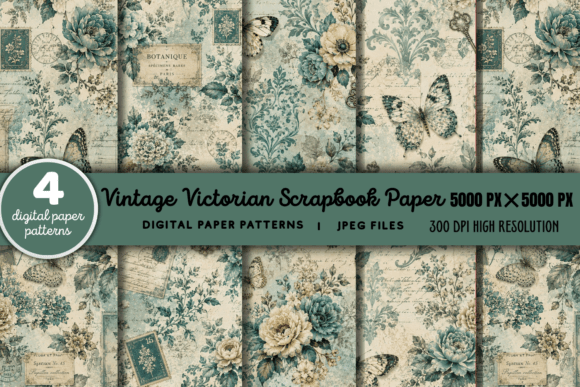 Download Vintage Victorian Scrapbook Pattern 10 - Vintage Collection