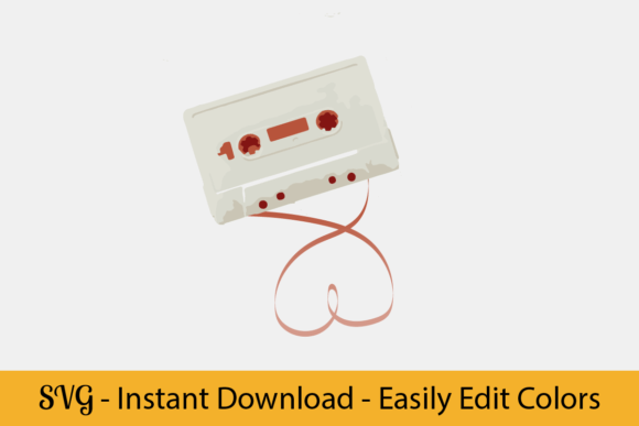 Download Retro Cassette Tape, Vintage Music, SVG - Vintage Collection
