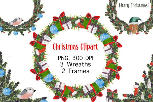 Download Christmas Watercolor Vintage Clipart - Vintage Collection