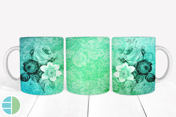 Download Mug Sublimation Vintage Flower Designs - Vintage Collection
