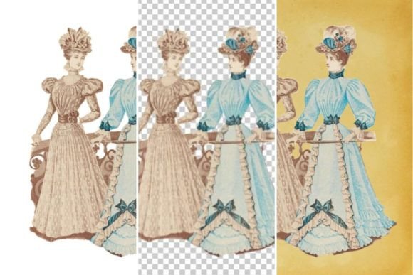 Download Vintage French Fashion Wall Art Print - Vintage Collection