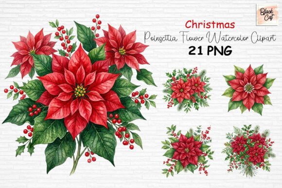 Download Christmas Poinsettia Flower Clipart PNG - Poinsettia Collection
