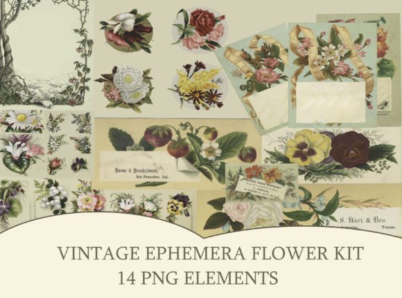 Download Junk Journal Vintage Ephemera Printable - Vintage Collection