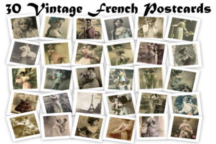 Download 30 Vintage French Postcard Art Images - Vintage Collection