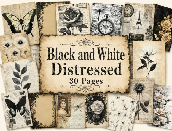 Download Vintage Ephemera Junk Journal Pages - Vintage Collection