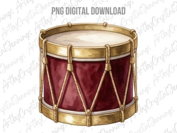 Download Vintage Christmas Drum Clipart PNG - Vintage Collection