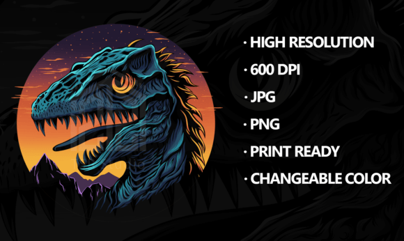 Download Vintage Retrowave Dinosaurus - Vintage Collection