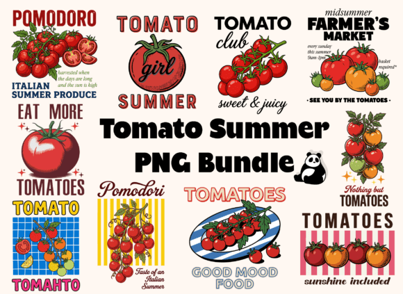 Download Tomato Summer PNG Vintage Png Bundle - Vintage Collection