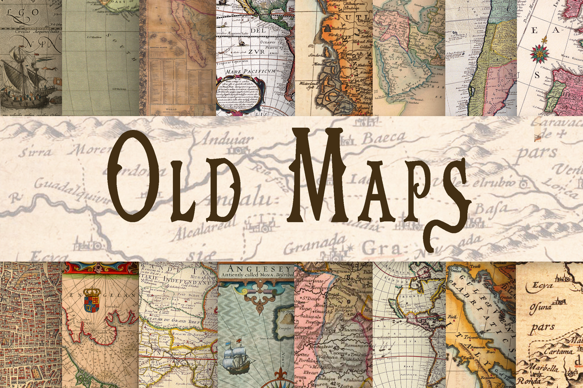 Download Old Maps Digital Paper - Digital paper Collection