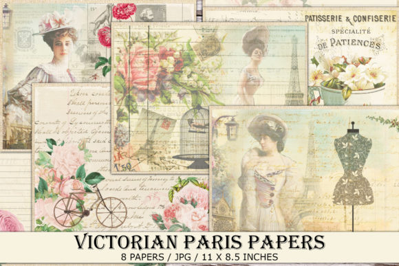 Download Vintage Victorian Paris Paper - Vintage Collection