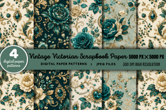 Download Vintage Victorian Scrapbook Pattern 7 - Vintage Collection