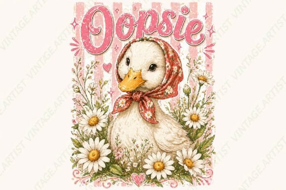 Download Cute Duck Daisy Vintage PNG - Vintage Collection