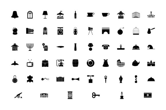 Download Vintage Objects Concept Black Color Set - Vintage Collection
