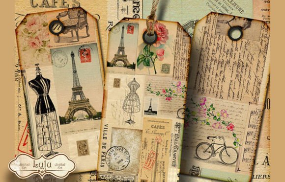 Download Vintage Ephemera Tags - Vintage Collection