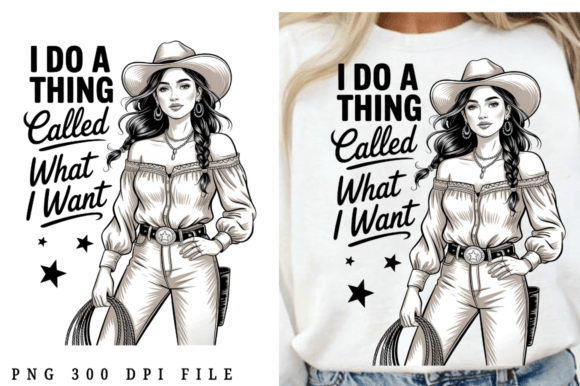 Download Cowgirl Western Vintage PNG Design - Vintage Collection