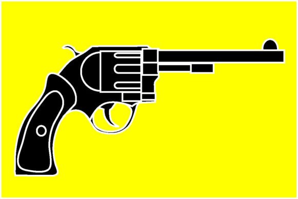 Download Vintage WW2 Revolver Pistol Vector - Vintage Collection