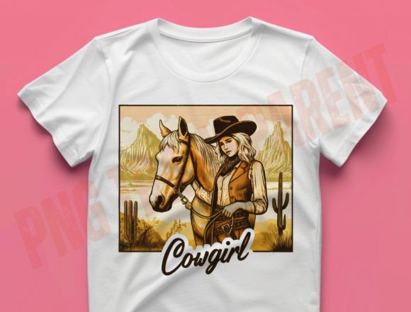 Download Cowgirl Horse Png, Retro Sublimations - Retro sublimations Collection