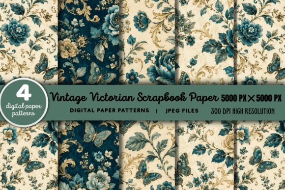 Download Vintage Victorian Scrapbook Pattern 8 - Vintage Collection