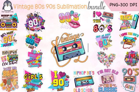 Download Vintage Retro 80s 90s Sublimation Bundle - Vintage Collection
